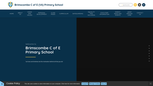 Screenshot of the Brimscombe School PTA website