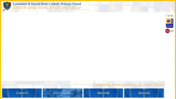 Screenshot of the Larmenier & Sacred Heart PTA website