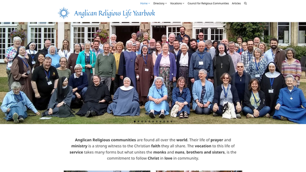 Screenshot of the Anglican Religious Communities In England website