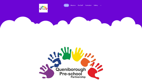 Screenshot of the Queniborough Pre School Partnership website