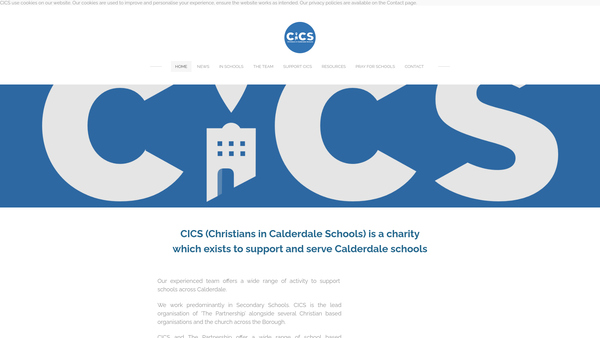 Screenshot of the Christians In Calderdale Schools website