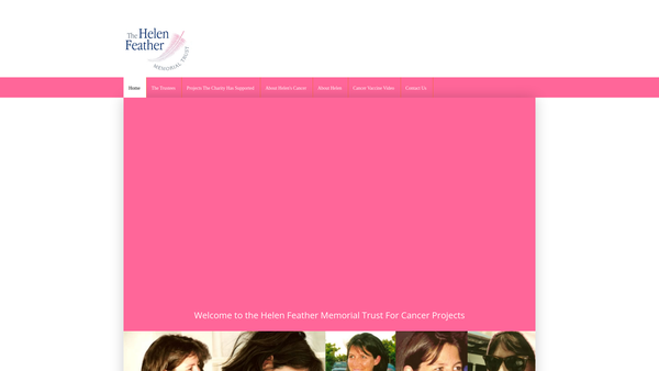 Screenshot of the The Helen Feather Memorial Trust website
