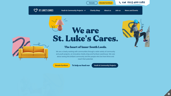 Screenshot of the St Luke's Community And Regeneration Enterprises website