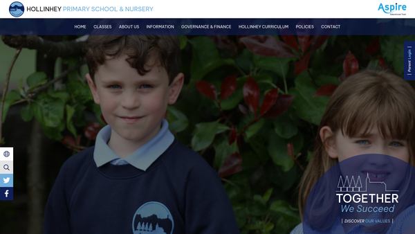 Screenshot of the Friends Of Hollinhey County Primary School website