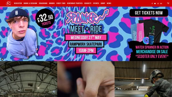 Screenshot of the Rampworx Youth Village 2000 website