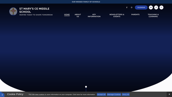 Screenshot of the St Mary's School Association, Puddletown website