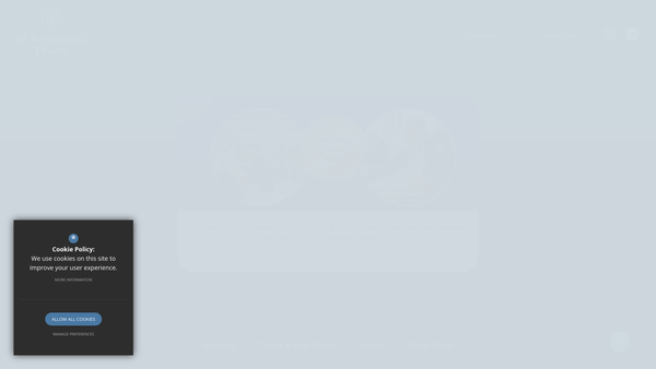 Screenshot of the St Augustine's Priory School Limited website