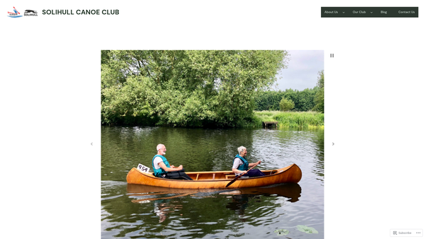 Screenshot of the Solihull Canoe Club website