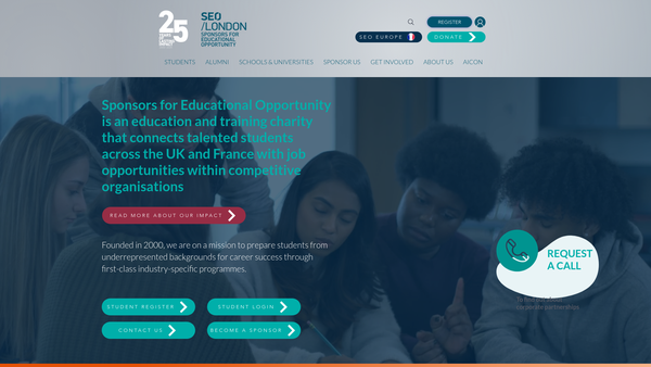 Screenshot of the Sponsors For Educational Opportunity Limited website