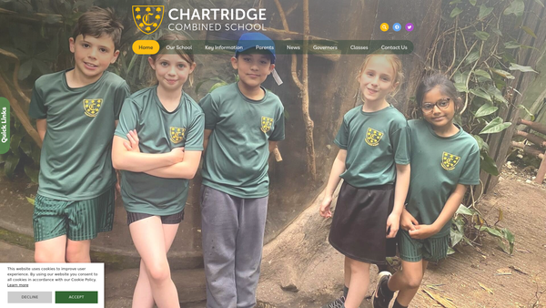 Screenshot of the Chartridge School Fund website