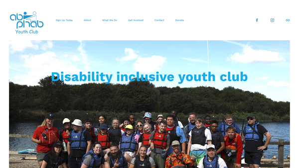 Screenshot of the Barking And Dagenham Ab Phab Youth Club website