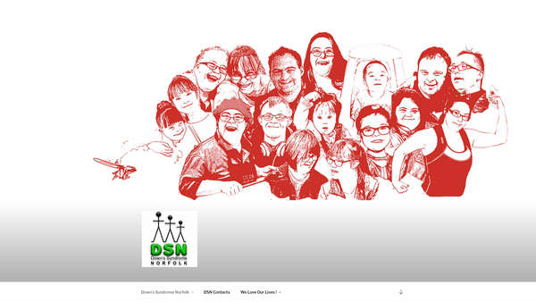Screenshot of the Down's Syndrome Norfolk website