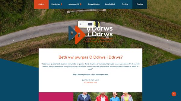 Screenshot of the O Ddrws I Ddrws website