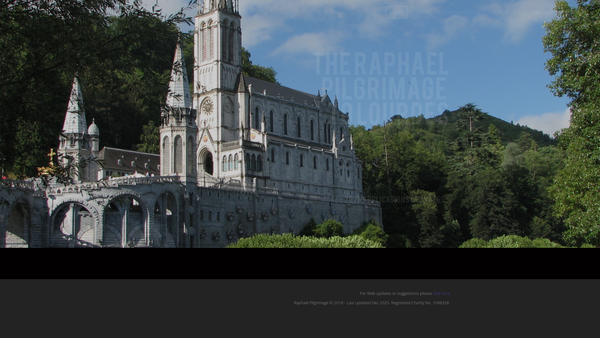 Screenshot of the The Raphael Pilgrimage website