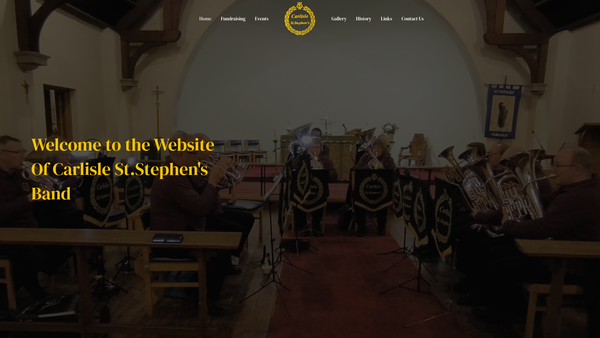 Screenshot of the The Carlisle St. Stephen's Silver Band website