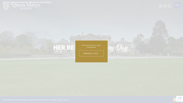 Screenshot of the Queen Mary's School (Baldersby) Ltd website