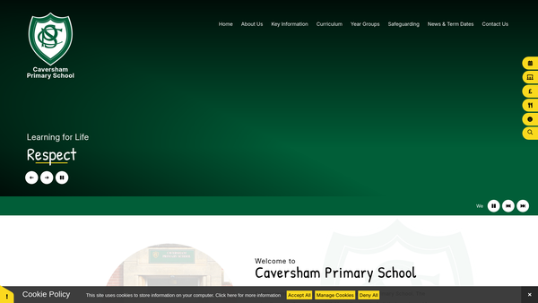 Screenshot of the Caversham Primary School Fund website