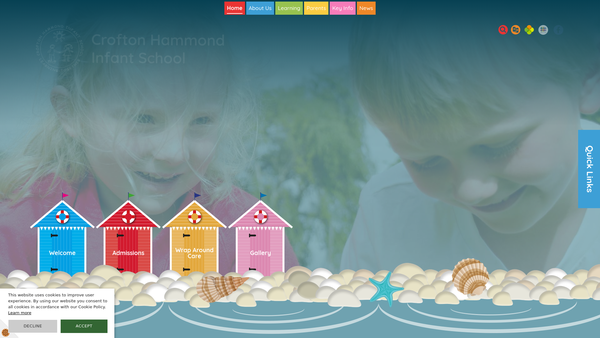 Screenshot of the Crofton Hammond Infants Parents And Staff Association website