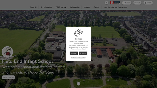 Screenshot of the Friends Of The Field End Infant School website