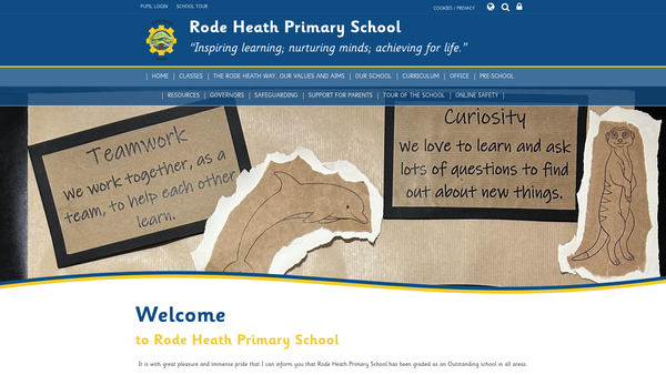 Screenshot of the Rode Heath Parents Teachers And Friends Association website