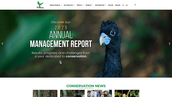 Screenshot of the Proaves Foundation website