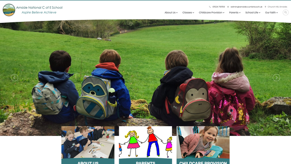 Screenshot of the Friends of Arnside National School (FOANS) website