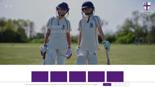 Screenshot of the Kimbolton School website