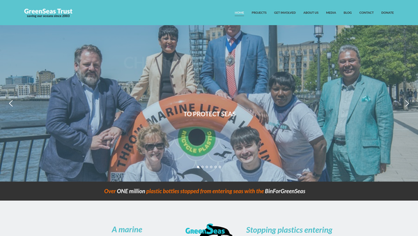 Screenshot of the Greenseas Trust website