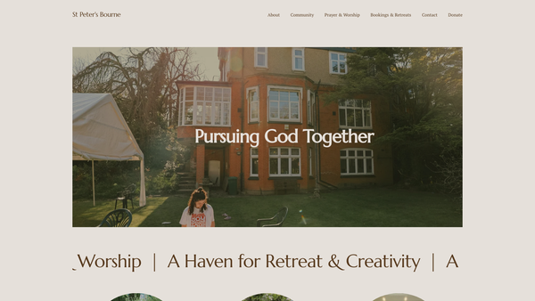 Screenshot of the St Peter's Bourne Management Company website