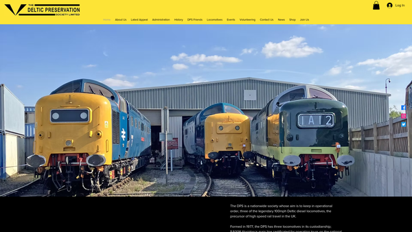 Screenshot of the The Deltic Preservation Society Limited website