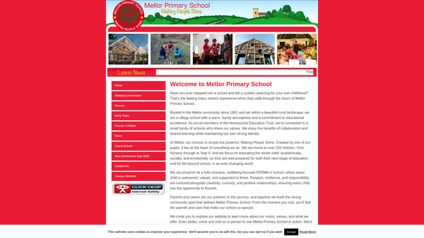 Screenshot of the The Friends Of Mellor Primary School website