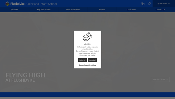 Screenshot of the Friends Of Flushdyke School website