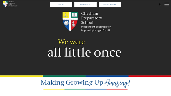 Screenshot of the Chesham Preparatory School Parents' And Teachers' Association website