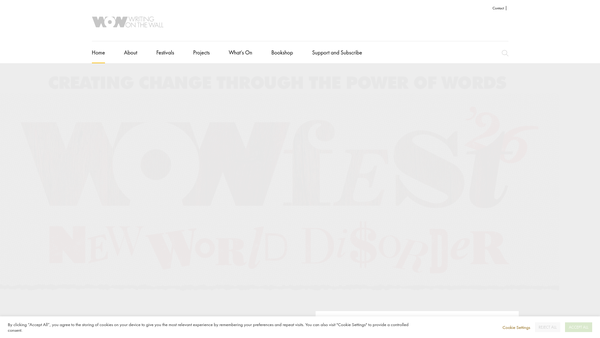 Screenshot of the Writing On The Wall Limited website