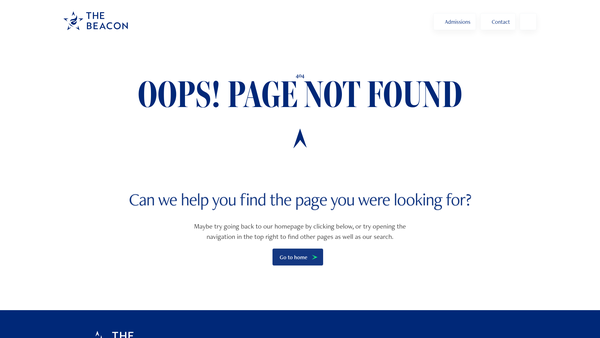 Screenshot of the The Beacon School Parents Society website