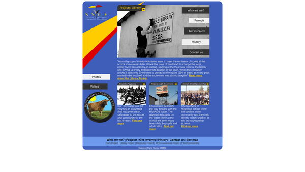Screenshot of the Sleaford - Swaziland Community Friendship website