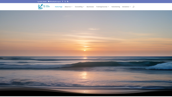 Screenshot of the Ty Elis Counselling Services website