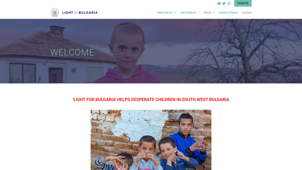Screenshot of the Light For Bulgaria Limited website