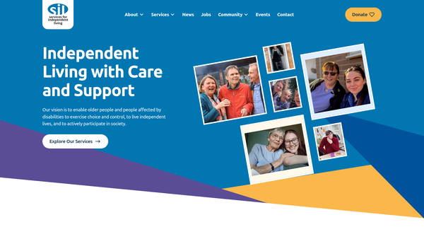 Screenshot of the Services For Independent Living website