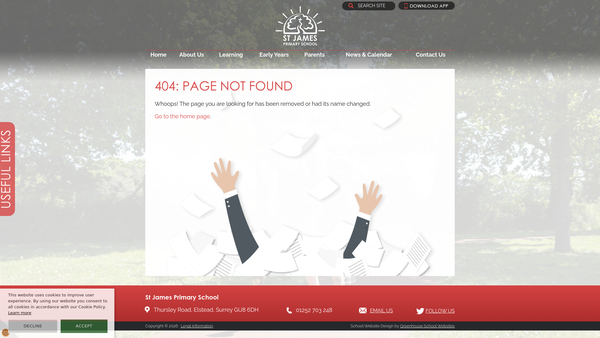 Screenshot of the PTA Of St James C Of E Primary School website