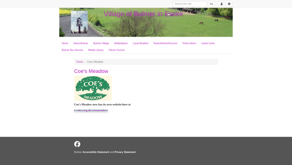 Screenshot of the The Lawrence CoE Recreational Trust website