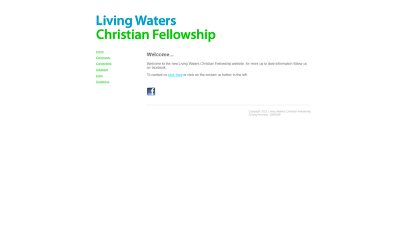 Screenshot of the Living Waters Christian Fellowship (Well) website