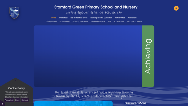 Screenshot of the Stamford Green School Trust website