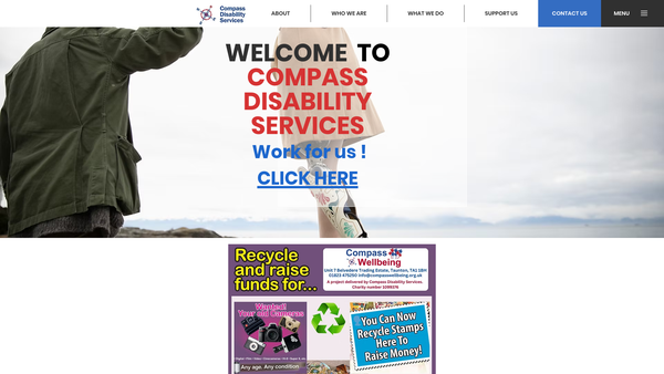 Screenshot of the Compass Disability Services website