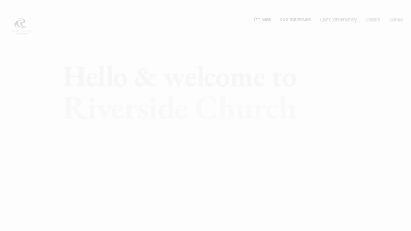 Screenshot of the Riverside Church Trust website