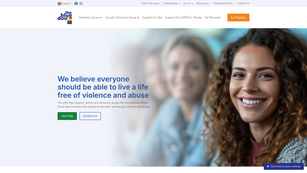 Screenshot of the Grimsby And Scunthorpe Rape Crisis Limited website