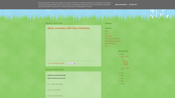 Screenshot of the Ipswich Cancer Aid Network website