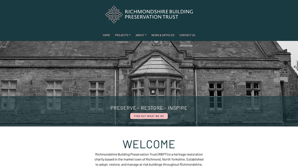 Screenshot of the Richmondshire Building Preservation Trust Ltd website