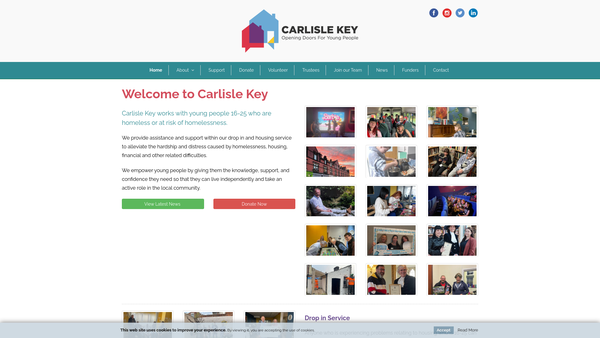 Screenshot of the Carlisle Key website