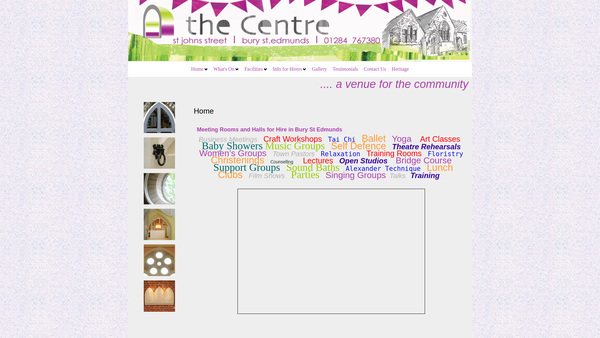 Screenshot of the Bury St Edmunds Ecumenical Centre Trust website